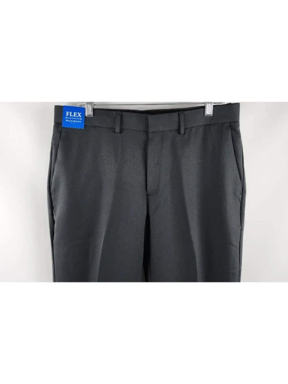 Haggar Premium Dress Pants Mens 34x32 Black Slim Straight Heathered NWT